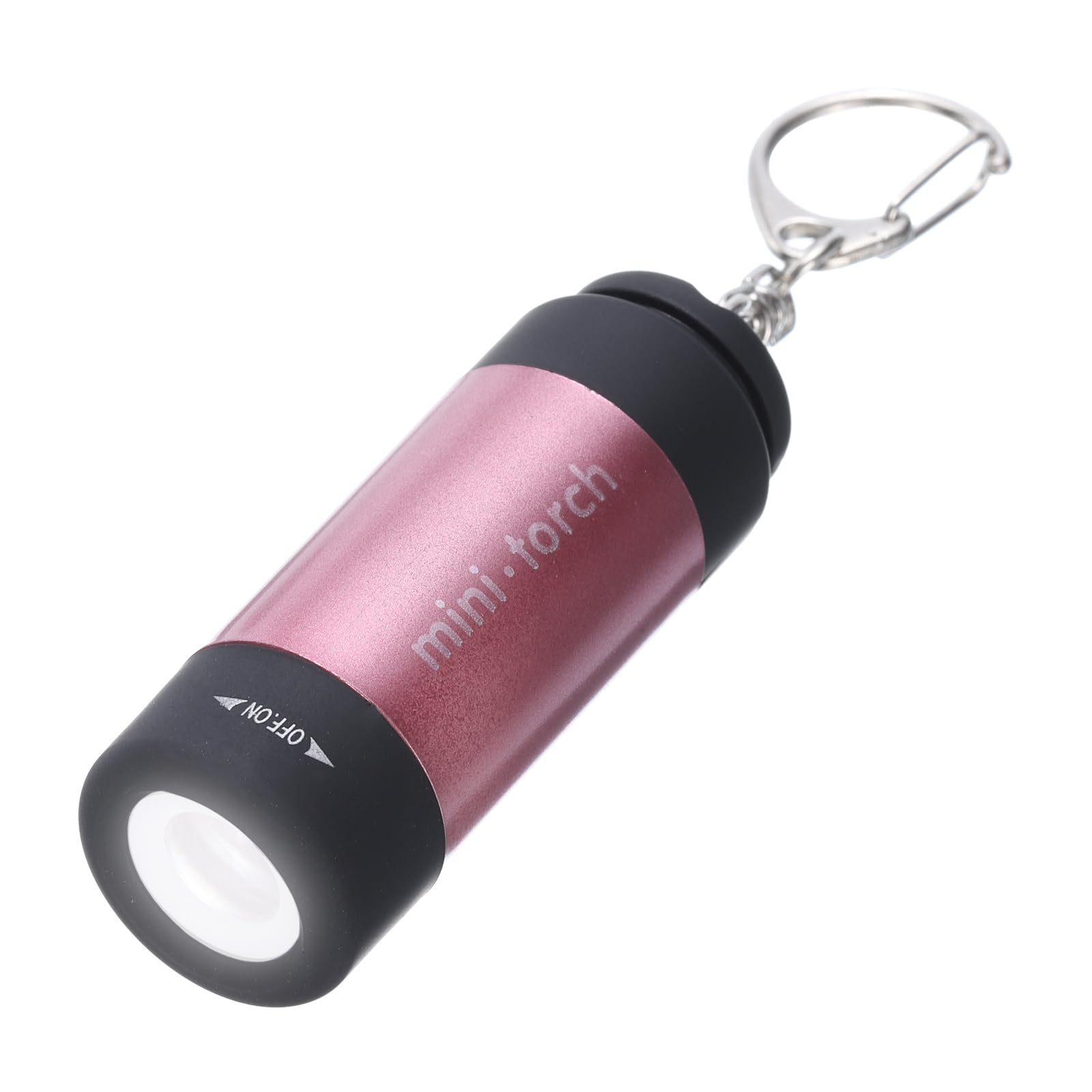 PATIKIL 2.56Inch Mini Keychain Flashlight, Pocket LED Flashlight Portable Torch USB Rechargeable for Outdoor Camping Party, Pink