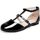 DREAM PAIRS Girls Dress Shoes Mary Jane Flats for Little Girls Party Shoes with T Strap