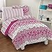 Dream Factory Safari Girl Leopard Ultra Soft Microfiber Comforter Set, Pink, Full