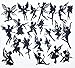 Creative Embellishments Scrapbook Laser Cut Chipboard Fairies Mega Pack 22 Pieces (Black)