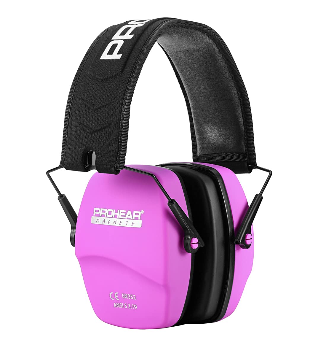 PROHEAR 016 Ear Defenders Adults Hearing Protection Headphones Work, Noise Canceling Safety Earmuffs for Shooting Grinding Leaf Blowing & Drilling, Comfortable & Adjustable Headband SNR 31dB (Pink)