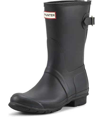 Amazon.com | Hunter Women's Refined Short, Black, 5 Medium | Rain