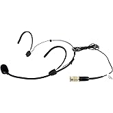 U-Voice UV340A Ultra Lite Adjustable Frame and Boom Black Color Headset Microphone (for Audio Technica)