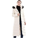 Obosoyo Women's Hooded Thickened Long Down Jacket Maxi Down Parka Puffer Coat
