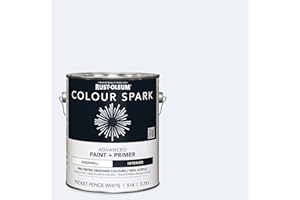 Rust-Oleum Colour Spark Picket Fence White Eggshell 100% Acrylic Interior Wall Paint, 3.78L