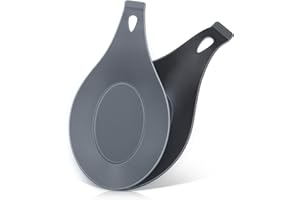 TROUSKAIG Spoon Rest for Stove Top, 2 Pack Large Silicone Spoon Holder for Kitchen Counter,Coffee Spoon Rest,Heat Resistant Cooking Spoon Holder Perfect Kitchen Gadgets for Kitchen Utensils Spatula,Tongs,Ladles