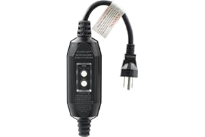 ELEGRP G1215CA G20CAR Patented Auto-Monitoring GFCI Replacement Plug Inline Assembly, Automatic Reset 15 Amp Grounded 3 Wires