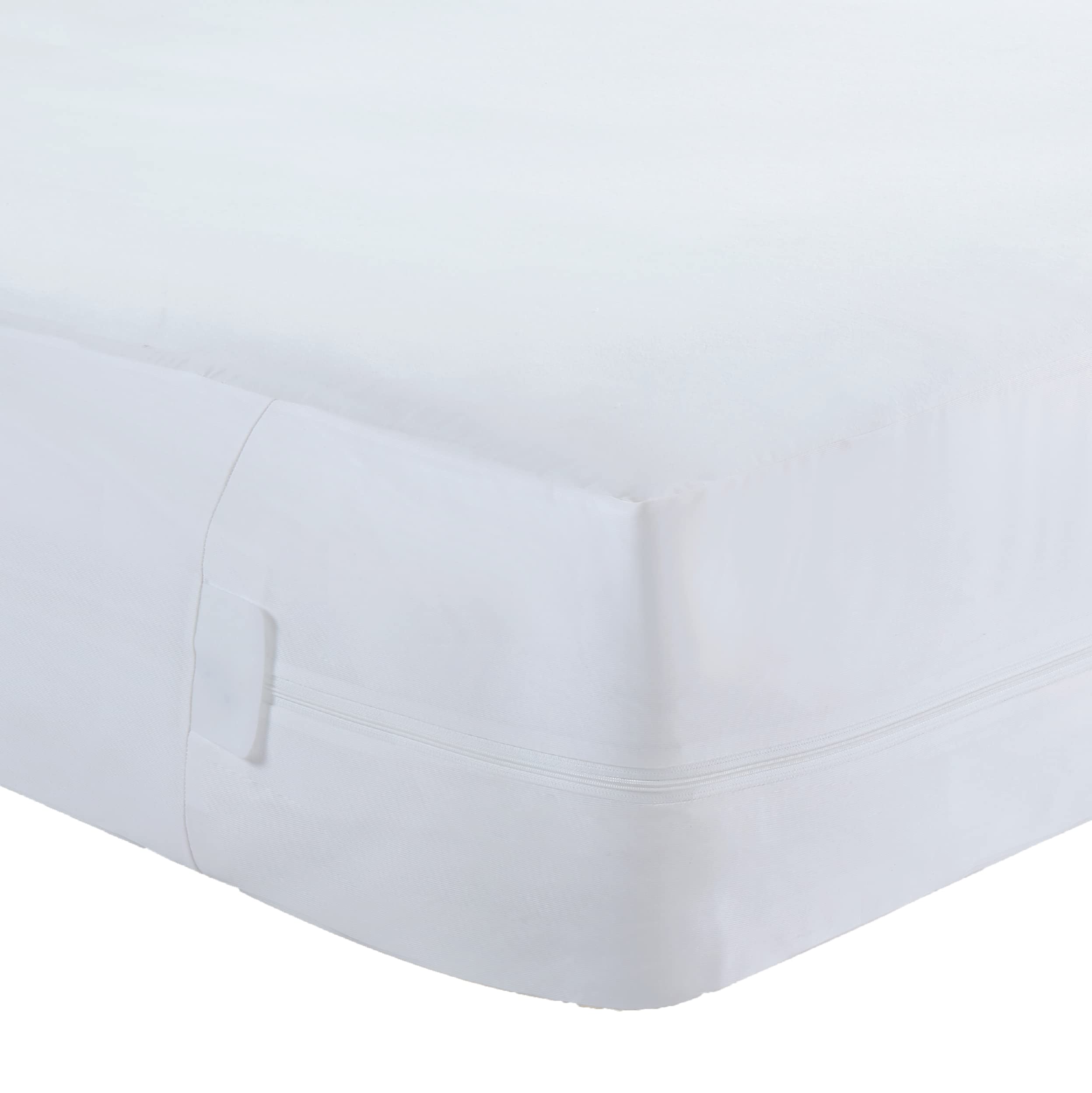 All-in-One Mattress Protector, Zippered Encasement, Water & Stain Resistant, Triple Seal Protection, RV Short Queen, White