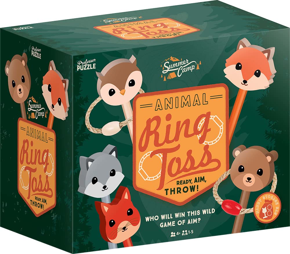 Professor Puzzle | Animal Ring Toss | Board Game | Ages 4+ | 4+ Players