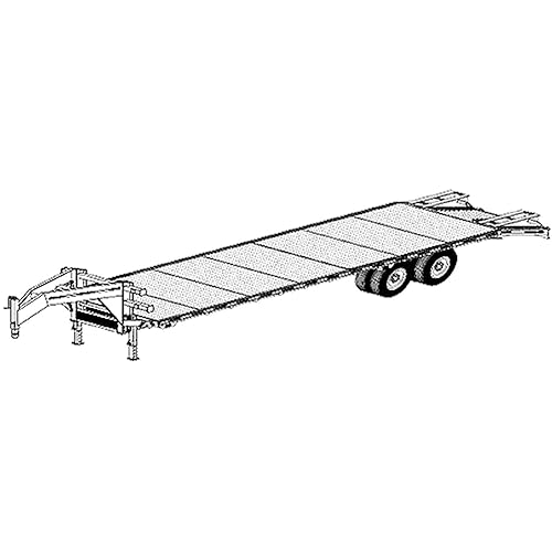 32 'x 102'' Gooseneck Flat Deck Trailer Plans Blueprints, Model 5232