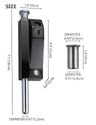 FIREFLYWEB Spring Loaded Latch pin Black Heavy Duty