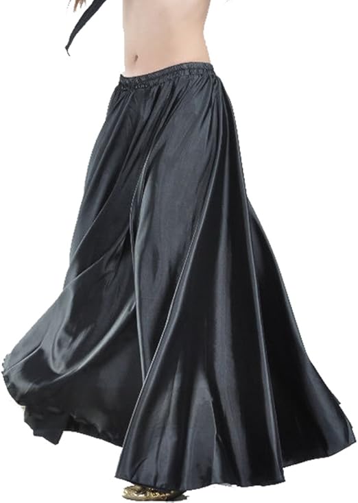 black silk long skirt