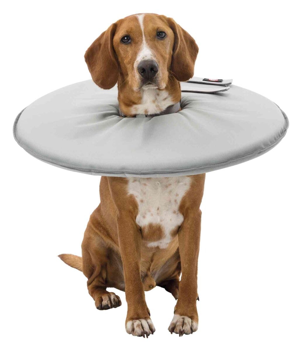 TRIXIE Protective Collar, Large/X-Large, 53-56 cm/27 cm, Grey
