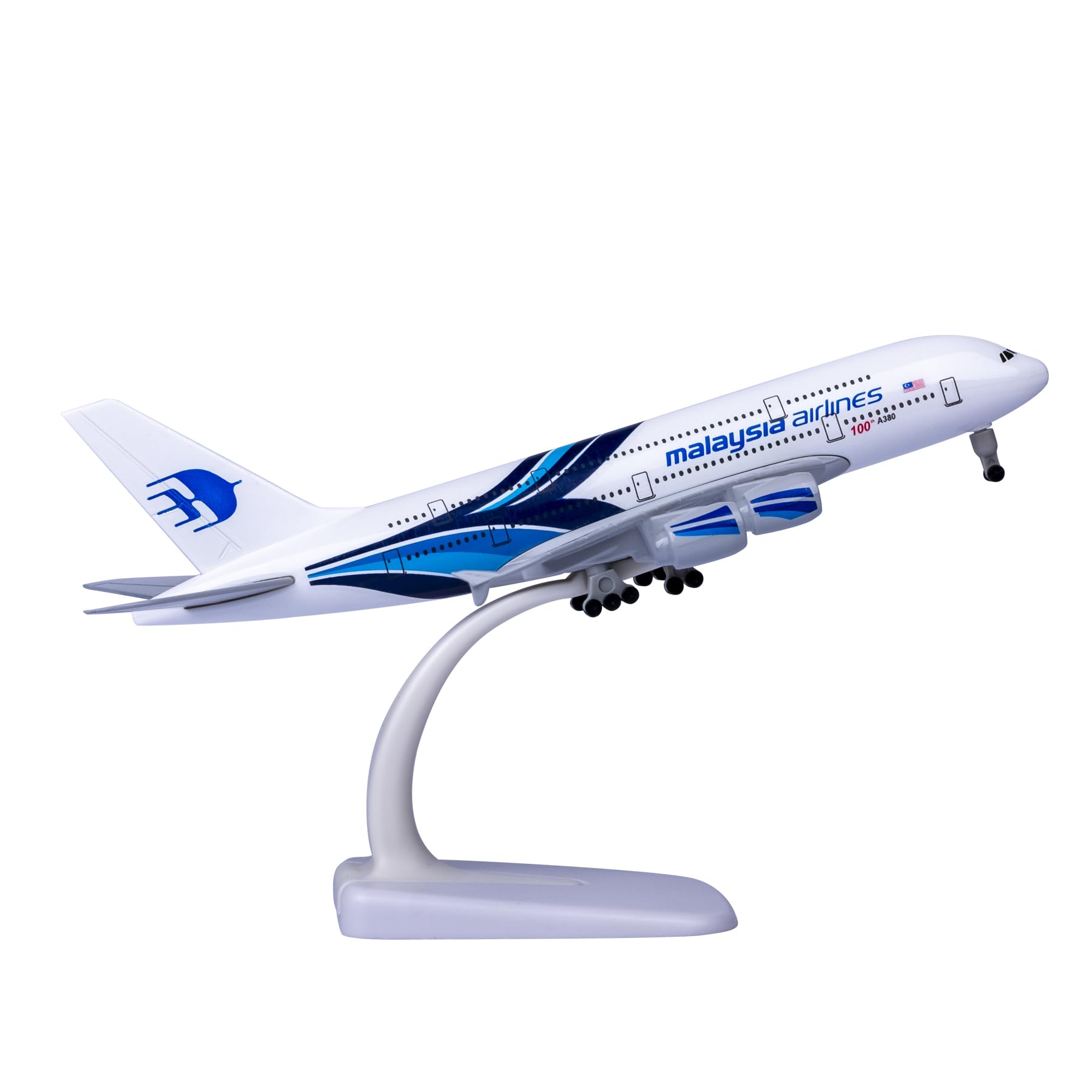 Bswath Airbus 380 Model Plane - 1:300 Scale Metal Alloy for Gift and Decoration