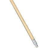 Rubbermaid Commercial Products Lacquered-Wood Broom Handle With Threaded Metal Tip, Natural for Floor Cleaning/Sweeping in Ho