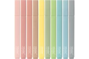 Piochoo Highlighters Assorted Colors,10Pcs Bible Highlighters and Pens No Bleed, Assorted Colors, Pastel Set, Cute Marker Pens for School Journaling