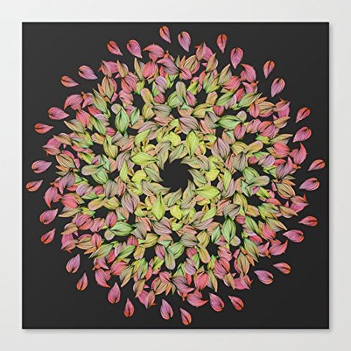 Pioenfly Autumn Mandala Canvas Wall Art - 12"x 12"