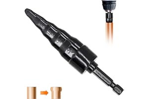 LHYBTM HVAC Repair Tool, Swage Tube Expander 5 in 1, Swage Tool Drill Bit, Air Conditioner Copper Pipe Expander Swaging Drill Set, Soft Copper tubing 1/4'', 3/8'',1/2'',5/8'',3/4''