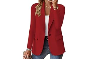 KVOTUU Blazers for Women Business Casual Lightweight Office Work Suit Jacket Elegant Lapel Long Sleeve Blazer with Pockets