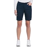 PGA Tour Women's 9.5" Golf Shorts with Comfort Waistband, Stretch360, Moisture-Wicking, Sun Protection, Straight Fit