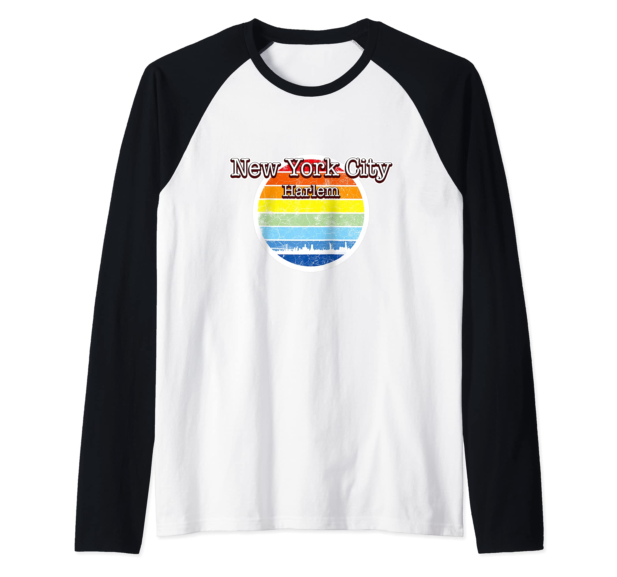 New York City Harlem USA souvenir NYC United States Raglan Baseball Tee