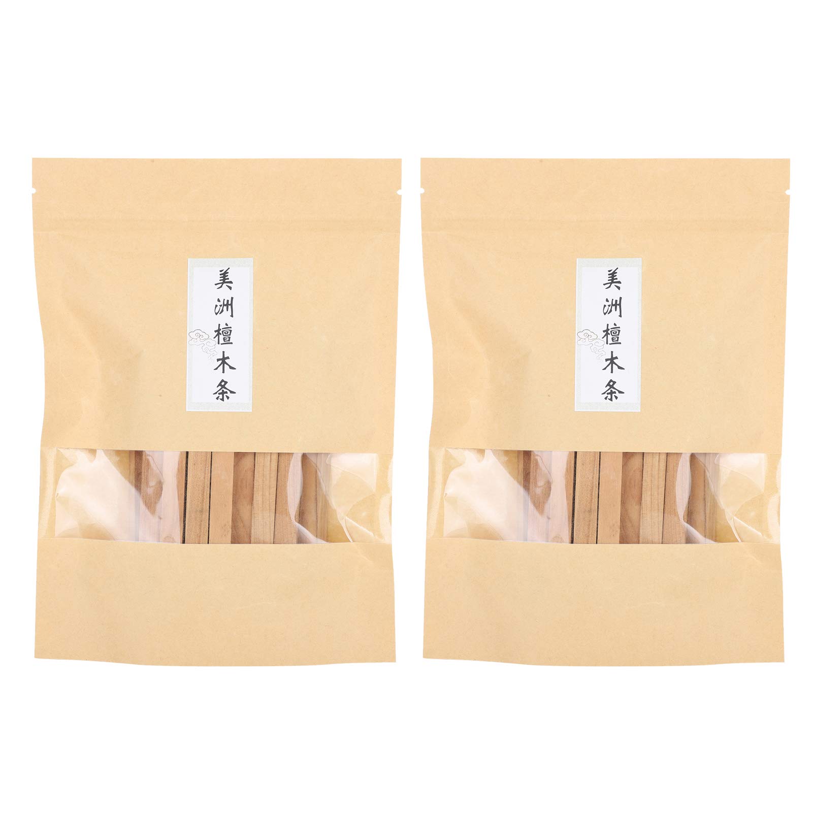 Jenngaoo Natural Sandalwood Incense Sticks - Hand-Rolled Irregular Sticks for Yoga, Meditation & Relaxation - 2 Pack Long Burning Aromatherapy Incense - Creates Calm Atmosphere