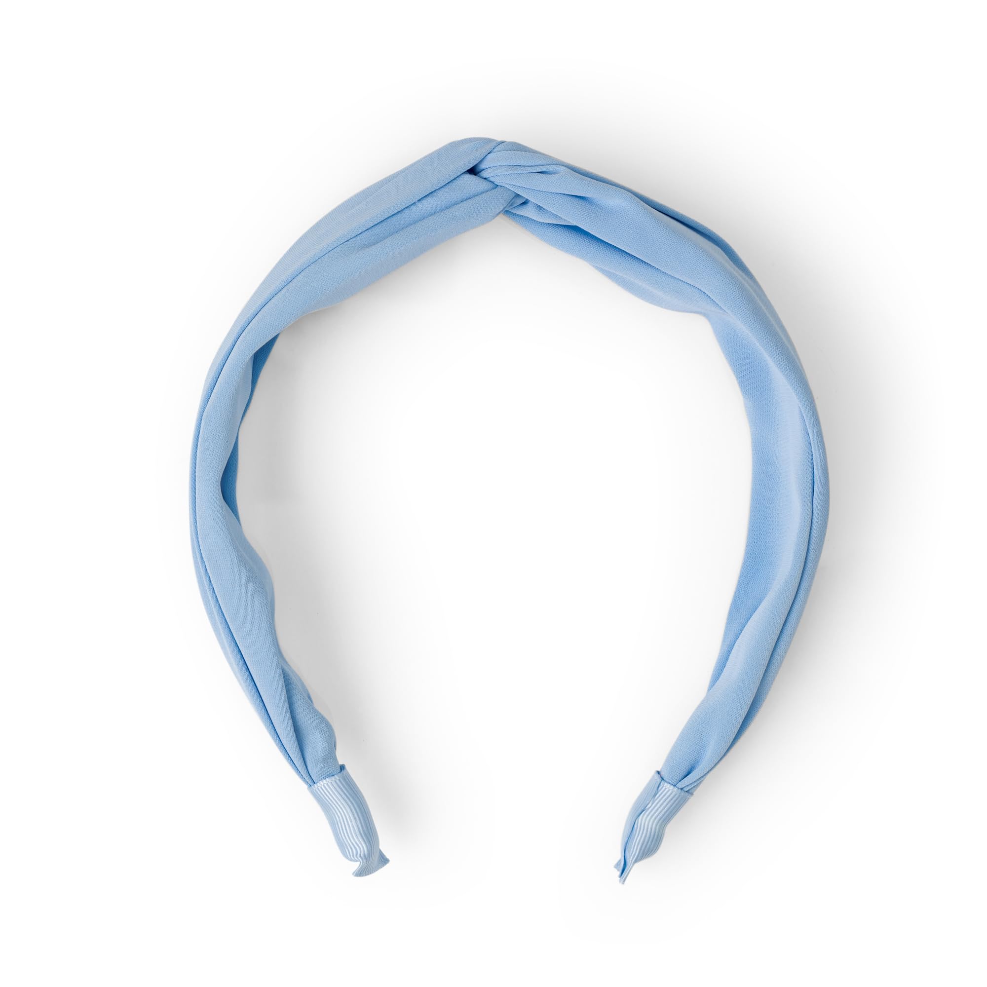 Satin Headband for Women with Twist Turban Knotted Hairband, Headband for Women, Knotted Wide Headband, Stylish Yoga Hair Band, Fashion Elastic Hair Accessories for Women - (Blue)