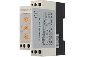 OUMEFAR DVRD Voltage Monitoring Relay DC 12V/24V/36V/48V Over-Voltage and Undervoltage Protector Relay(DC12V)