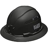 Klein Tools Hard Hat, Vented, Full Brim Style, Padded, Self-Wicking Odor-Resistant Sweatband