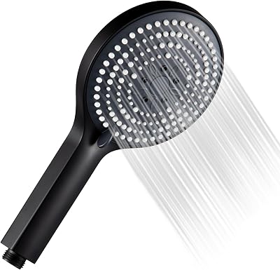 OFFO Shower Head 6 Modes Matte Black Handheld 130mm Large Head