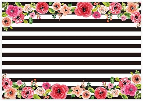 Amazon Com Allenjoy 7x5ft Black And White Stripe Graduction