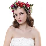 Blumen-Kranz Haarband & Armband Set – Für Hochzeit, Boho-Stil, Frauen & Mädchen