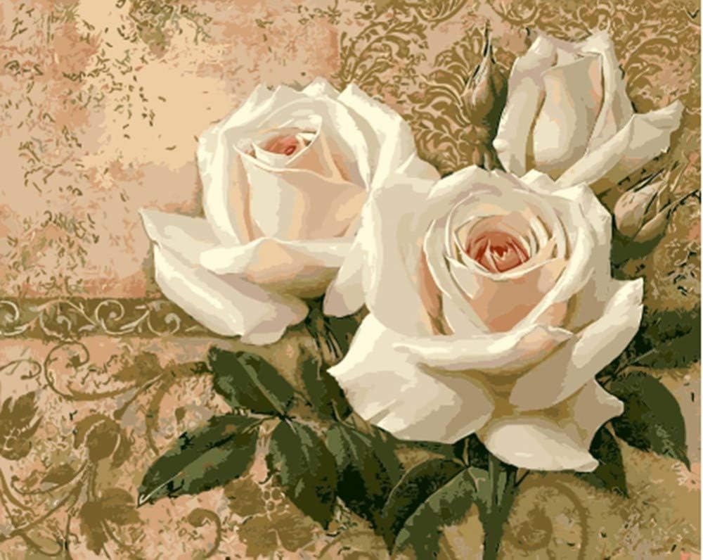 Malen nach Zahlen Für Erwachsene Kinder DIY Elegante Weiße