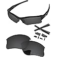 PapaViva Replacement Lenses & Rubber Kits for Oakley Flak Jacket XLJ OO9009 63mm Sunglass