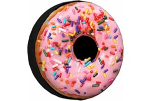 MIYASANG Donut Spare Tire Cover Pink Doughnut Food Dessert Weatherproof Universal Wheel Protectors Camper Tire Covers for Trailer Rv Travel(17 inch)