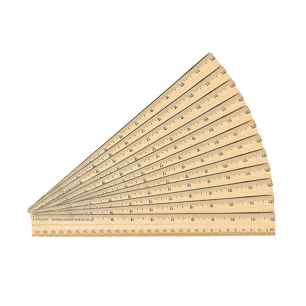 מוצרים למשרד - ETA hand2mind 12-inch Wood Rulers with a Metal Edge ...