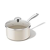Redchef Ceramic Sauce Pan with Lid, 2.5QT Small