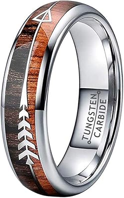 Wow Jewelers 6mm 8mm Silver Black Tungsten Rings For Men Women