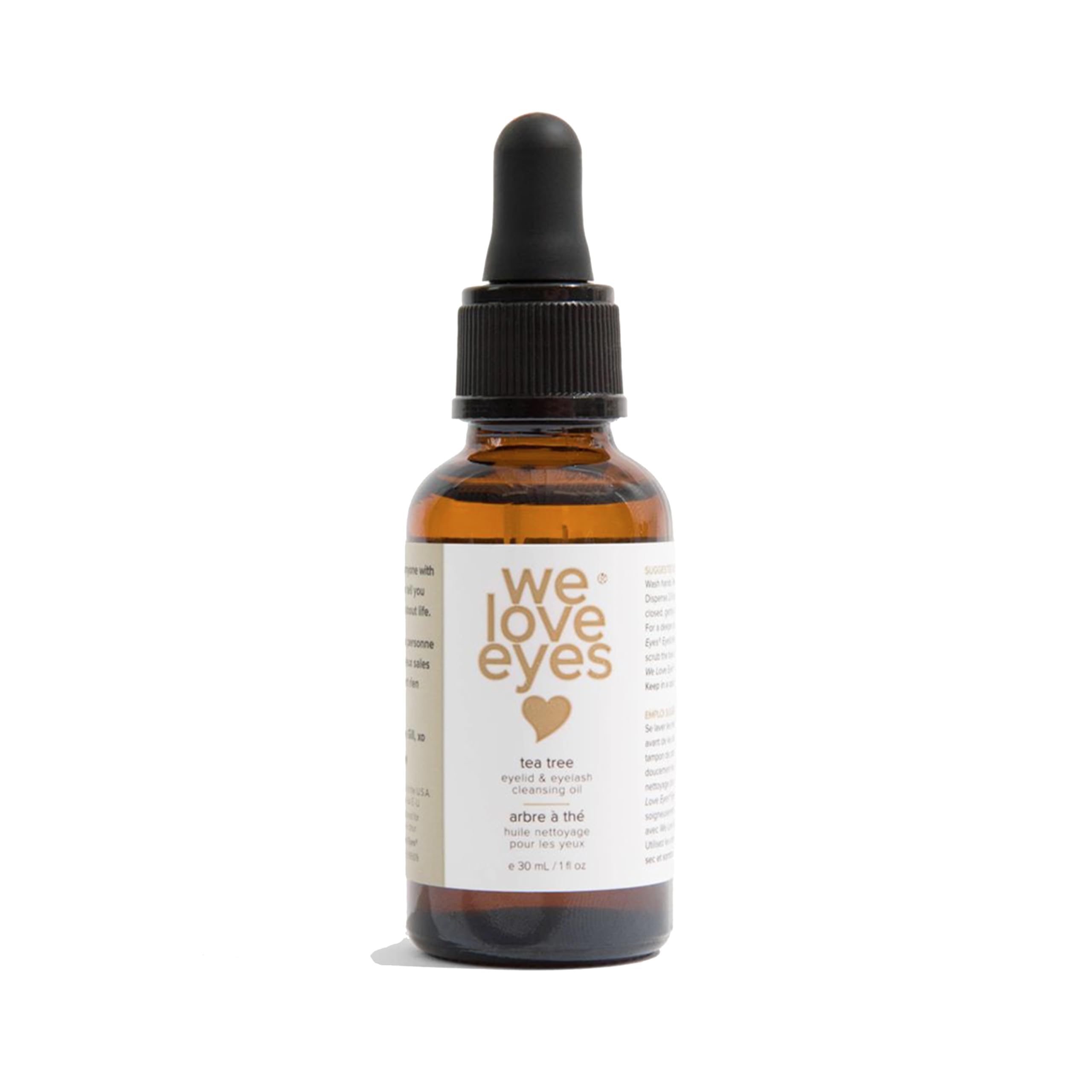 All Natural Tea Tree Eyelid Cleansing Oil - We Love Eyes - Eye Cleanser - Relief for Blepharitis, Demodex, Dry Eye Symptoms, Eco Friendly, Reduce Itching & Inflammation, Chemical & Alcohol Free - 30ml