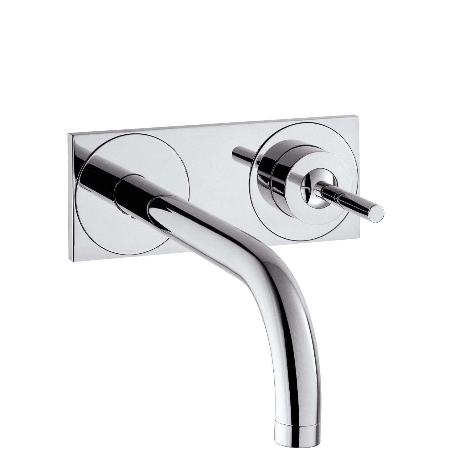 AXOR 38115000 Uno Wall-Mounted Basin Tap with 22.5 cm spout Mixer, Chrome, Auslauflänge 225mm