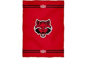 Vive La Fete College Blanket, Officially Licensed Arkansas State Red Wolves, Warm & Lightweight Throw Measuring 40" X 58" from