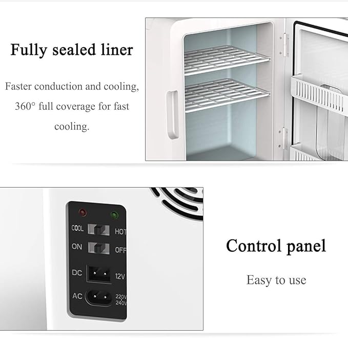 TKLL 12V/240V 7.5L Mini Refrigerador de Coche Portátil Congelador ...