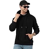 Klizzer Luxury 100% Cotton Hoodie For Men, Warm Fleece Pullover Hoodies Regular Fit Heavyweight Hooded Sweatshirts