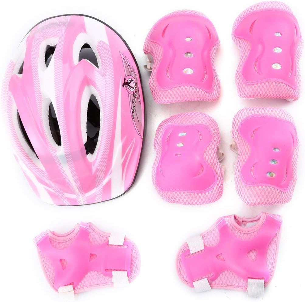 yaoyan 7 pcs set Skating Protective Gear Sets Elbow pads Bicycle Skateboard Ice Skating Roller Knee Protector For Kids