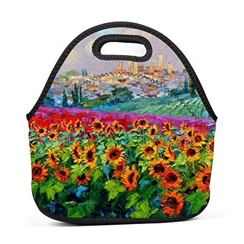 Grrry New 3D Printing Sunflower Serenade Portable Bento bag/Handbag/Lunch Bag