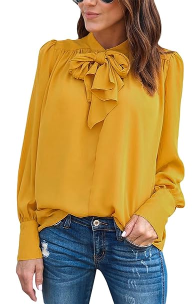 camisa mostaza mujer