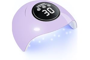 LadyMisty 72W UV LED Nail Lamp Light Dryer for Nails Gel Polish with 18 Beads 3 Timer Setting & LCD Touch Display Screen, Auto Sensor, Professional Nails, Purple
