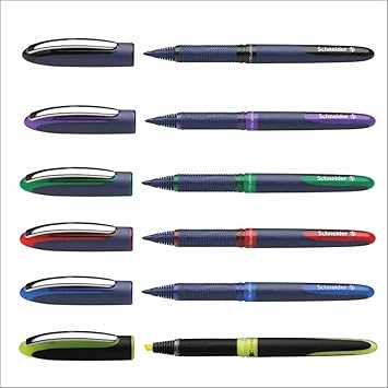 Tintenroller Schneider One Business 5er-Set + Highlighter