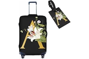 Tuizumy Decorative A Suitcase Protectors Elastic Washable Luggage Covers With Concealed Zippers For 18-32 Inch Luggage (Size M: Fits 22-24 Inch)