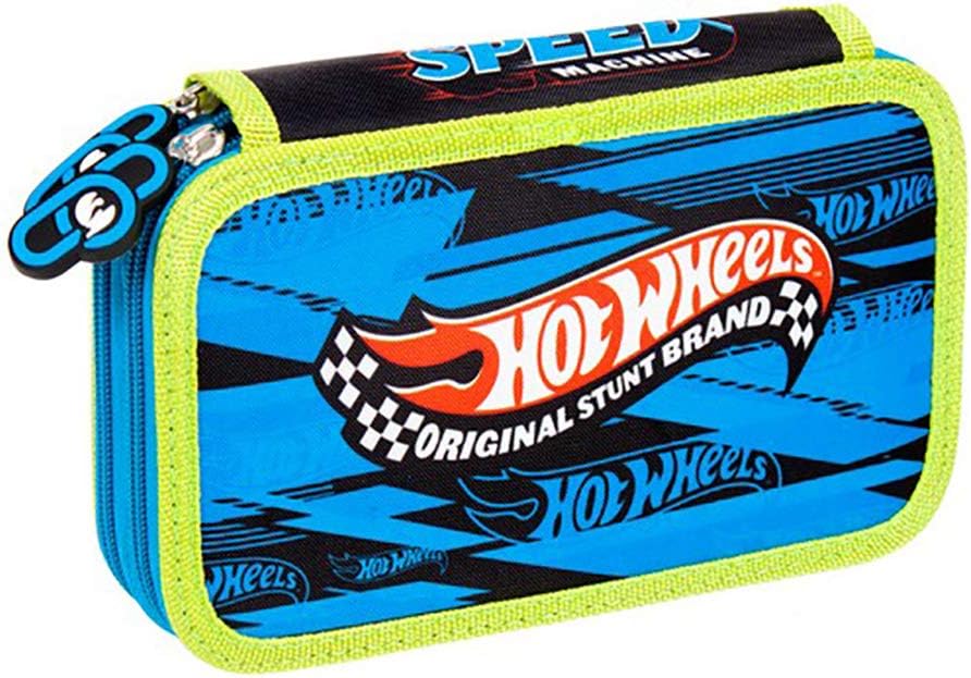 Hot Wheels Kids School Filled Pencil case Hardcover Two Tier